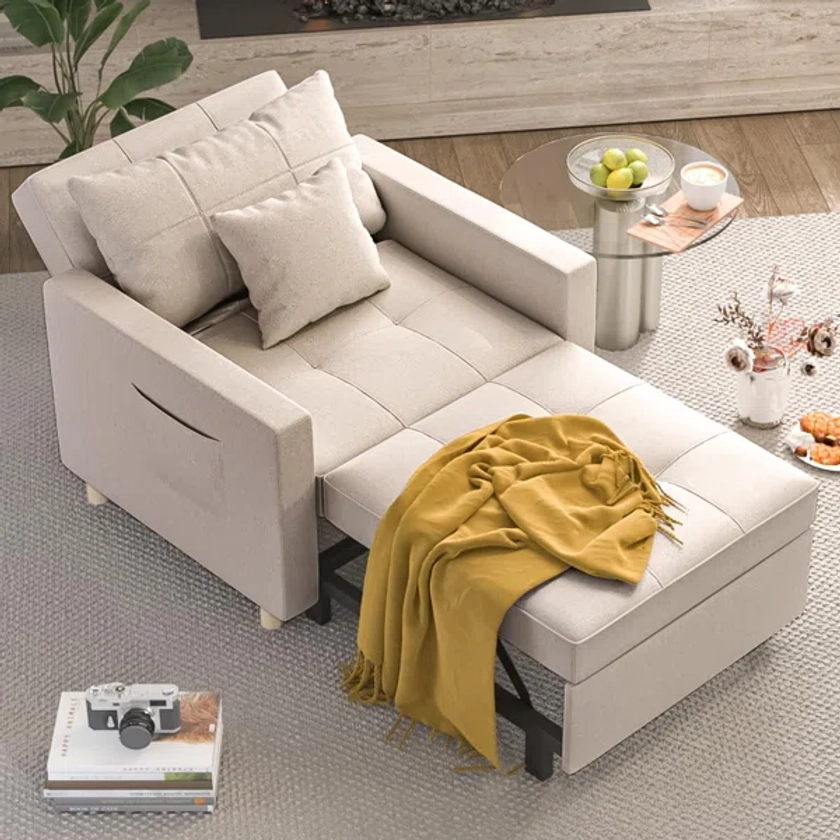 Emma-Leigh 1 Seater Fold Out Upholstered Sofa Bed