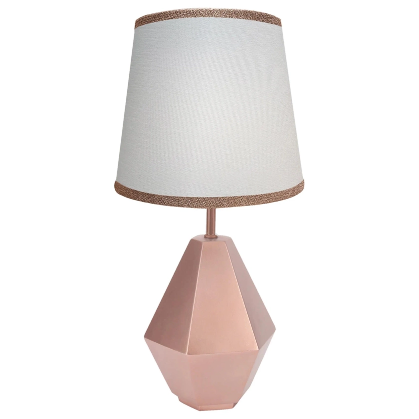 Lambs and Ivy Modern Hexagon Nursery Lamp in Rose Gold | NFM