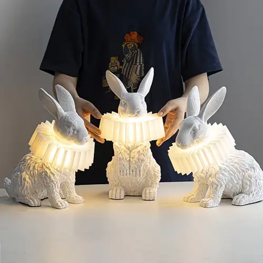 Rabbit Desk Lamp Adjustable Head Usb Powered Energy - Temu United