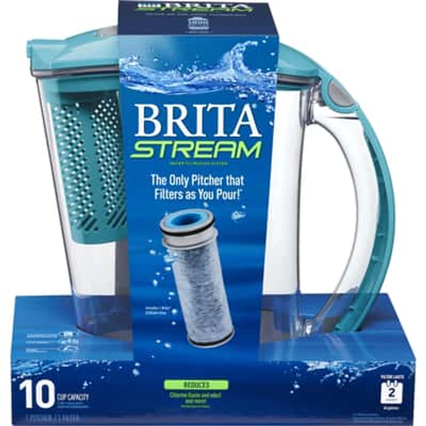 Brita Stream 10 cups Blue Water Pitcher - Ace Hardware