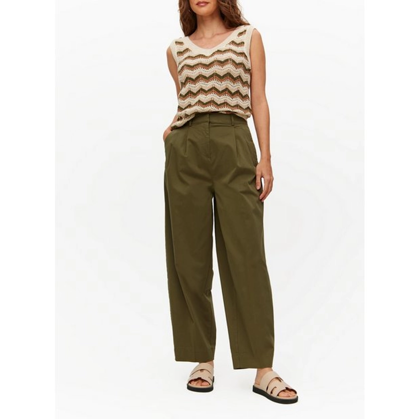 Buy Khaki Barrel Leg Chino Trousers 16L | Trousers | Tu