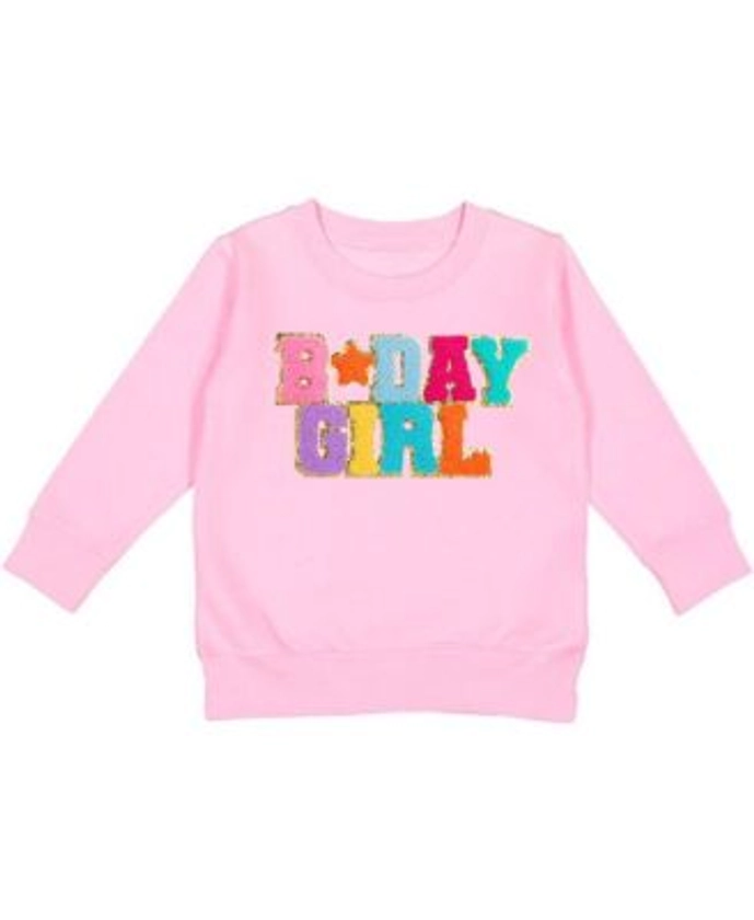 Sweet Wink Little and Big Girls Birthday Girl Patch Sweatshirt