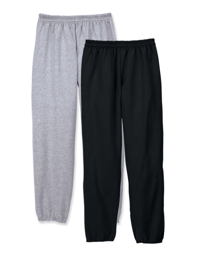 Hanes EcoSmart Men's Fleece Sweatpants, Value 2-Pack, 32"