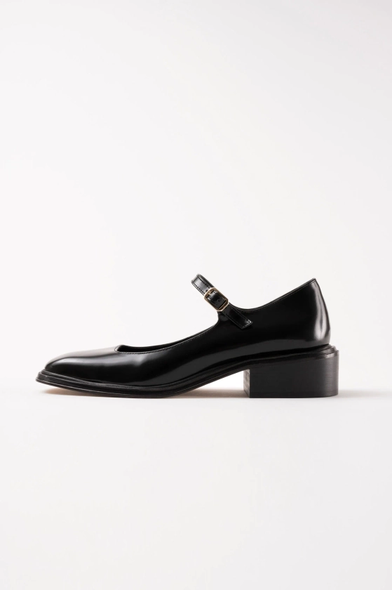 PENELOPE - Black Polished Leather Babies