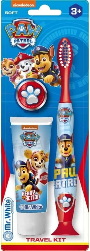 Paw Patrol Oral Care Travel Kit Contains Strawberry Flavour Toothpaste and Toothbrush with Protection Cap, Suction Cup, Comfortable Handle and Soft Bristles for Kids : Amazon.co.uk: Health & Personal Care