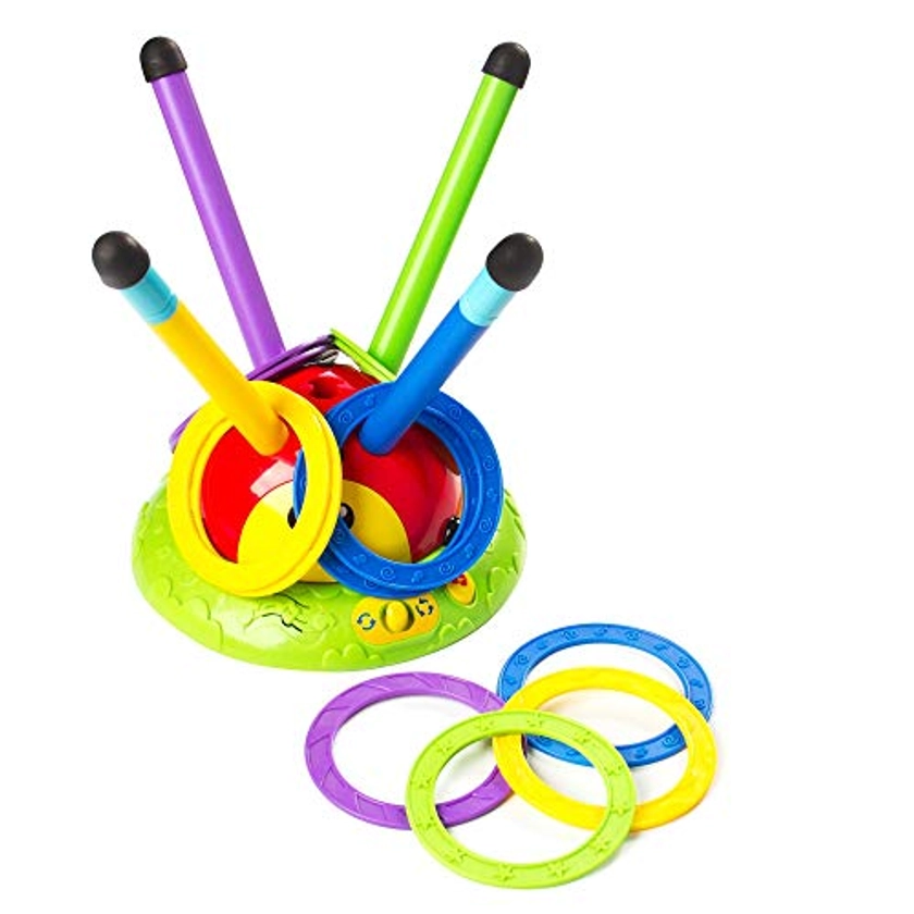 Fat Brain Toys 2 in 1 Musical Jump 'n Toss - 2-in-1 Musical Jump 'n Toss Active Play for Ages 4 to 6