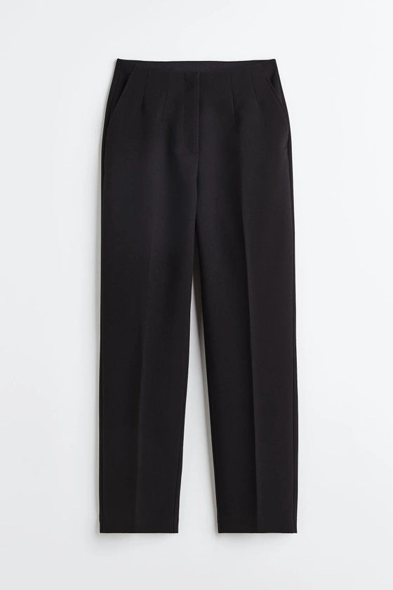 Tapered trousers - High waist - Ankle length - Black - Ladies | H&M GB