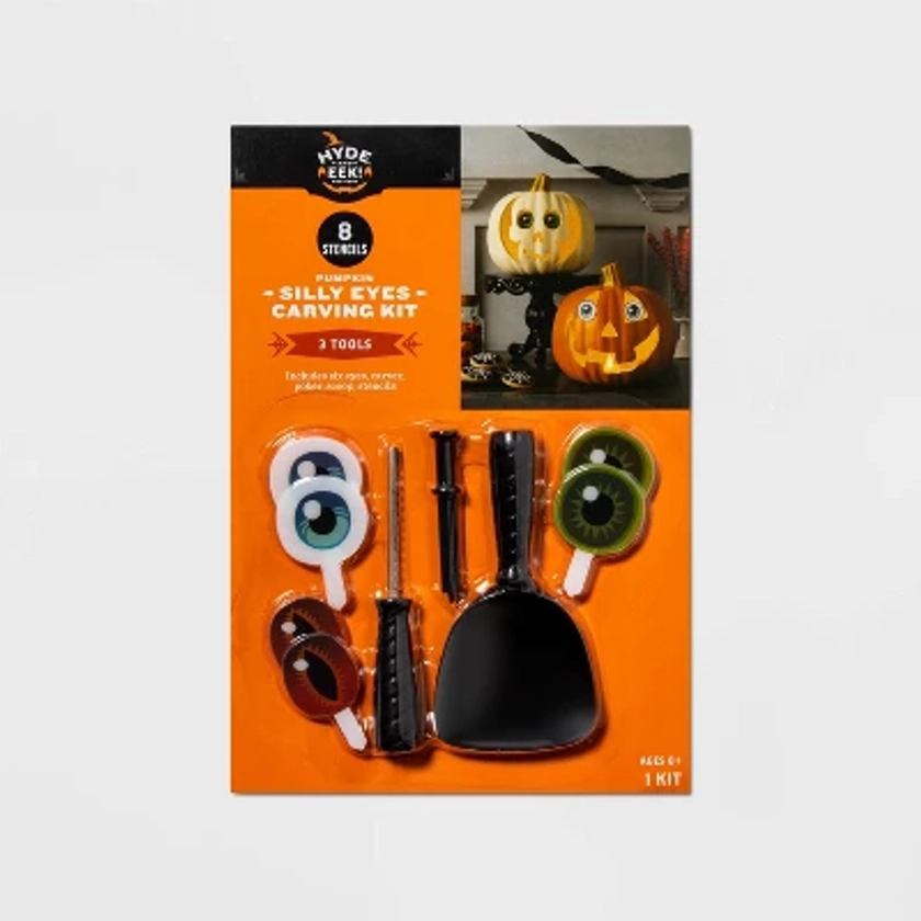 Silly Eyes Halloween Pumpkin Carving Kit 4pc - Hyde & EEK! Boutique™: Family Fun, Eerie Decor, No Battery Required