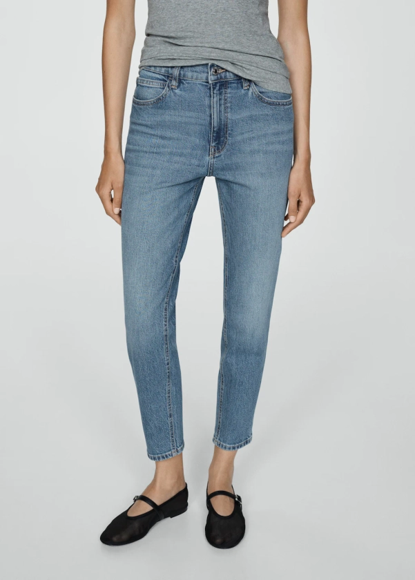 Jean Newmom confort taille haute - Femme | MANGO France métropolitaine