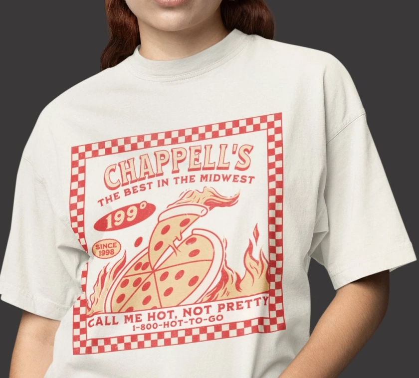Chappell Roan HOT TO GO! Retro Pizza Graphic - Vintage Style Unisex Jersey Short Sleeve Tee