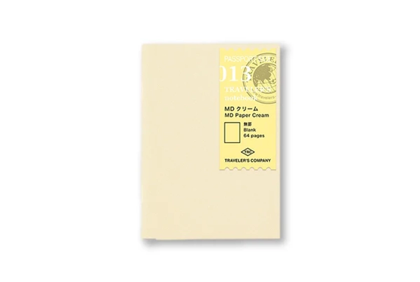 Traveler's Notebook Passport size - 013. MD Paper Cream Refill