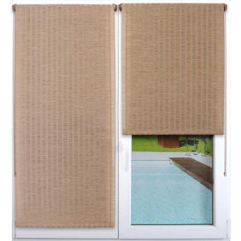 Store enrouleur effet bambou 120 x 180cm beige naturel