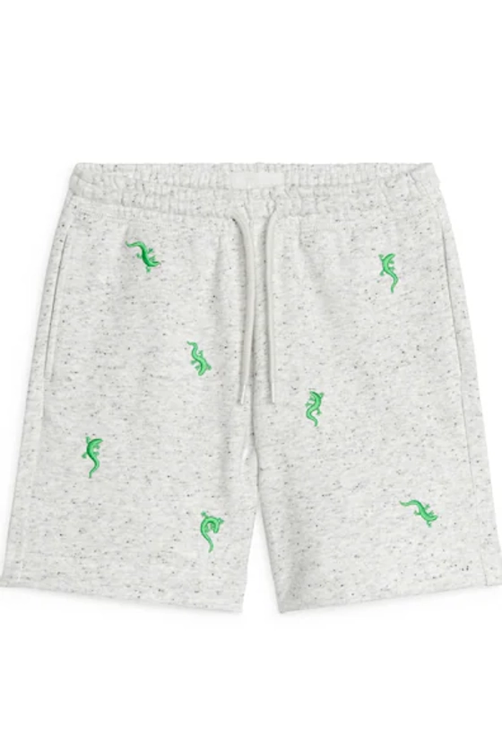 Embroidered Jersey Shorts