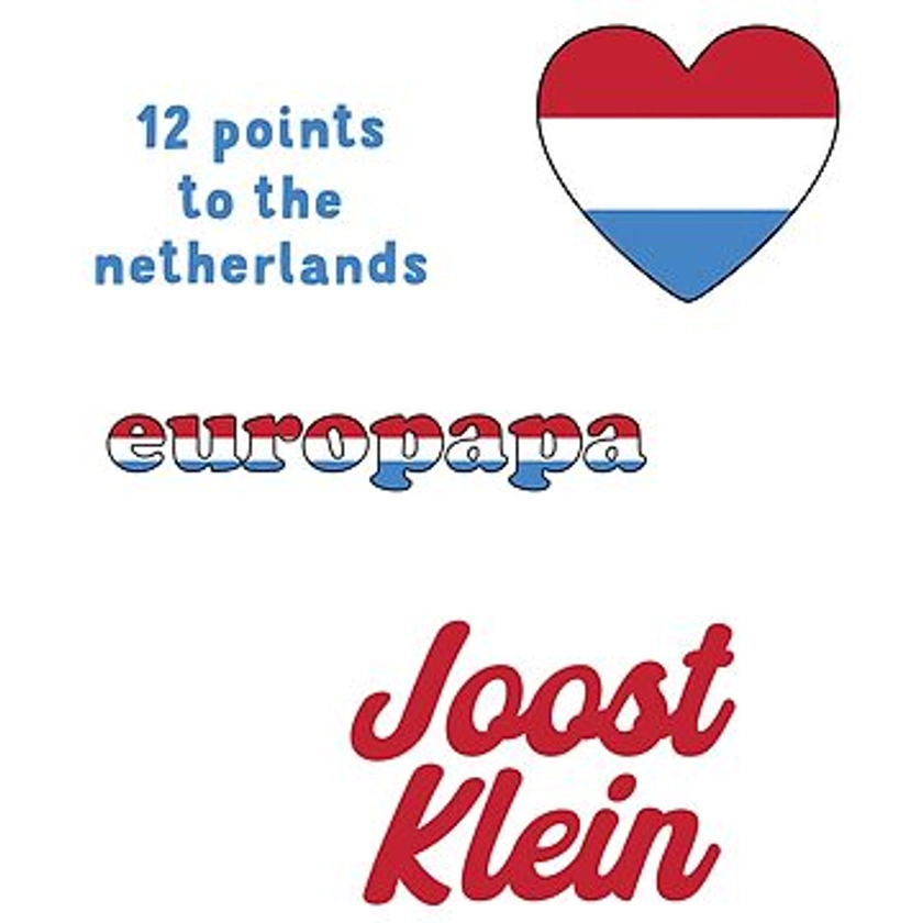 Sticker avec l'œuvre « lot d'autocollants Joost Klein Eurovision » de l'artiste janesfandesigns