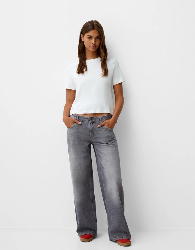 Jean baggy taille basse - Femme