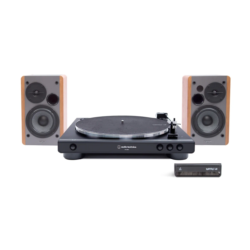 Audio-Technica: AT-LP60X / Edifier R1280DB / Turntable PackageBlack Turntable / Brown Speakers *insrt005