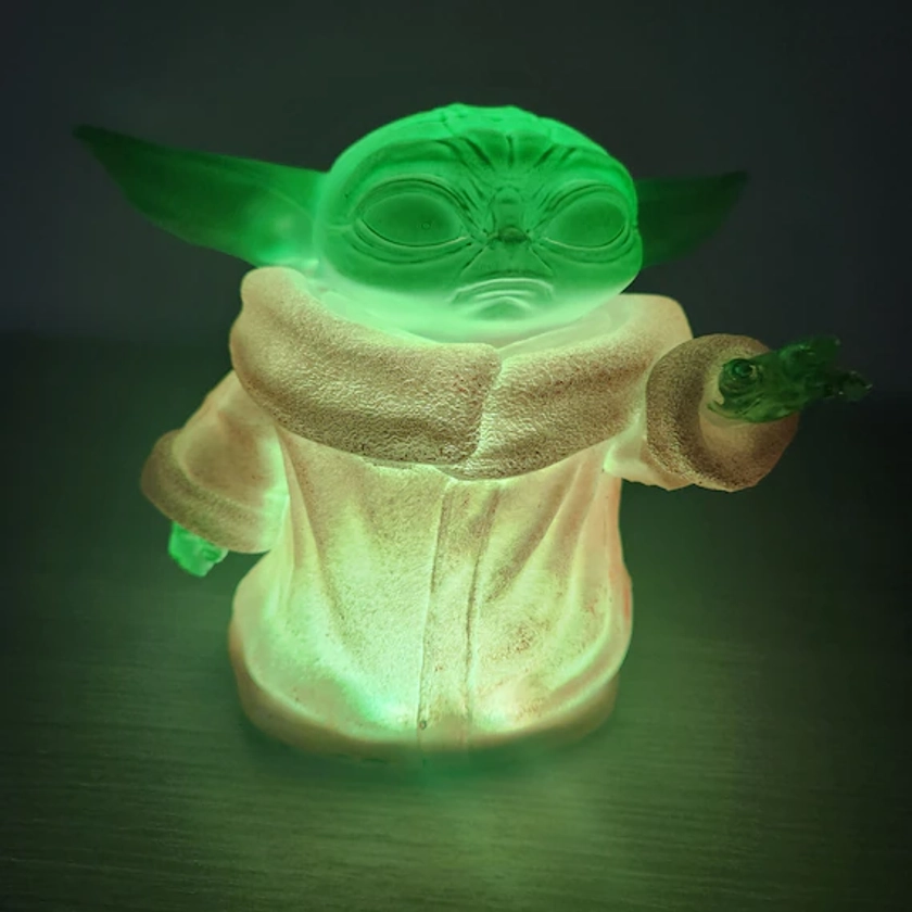 Grogu the child Baby Yoda Lamp with Remote Control LED Desk decor Yoda Star Wars light gift for Room 3d print 16 colors variation