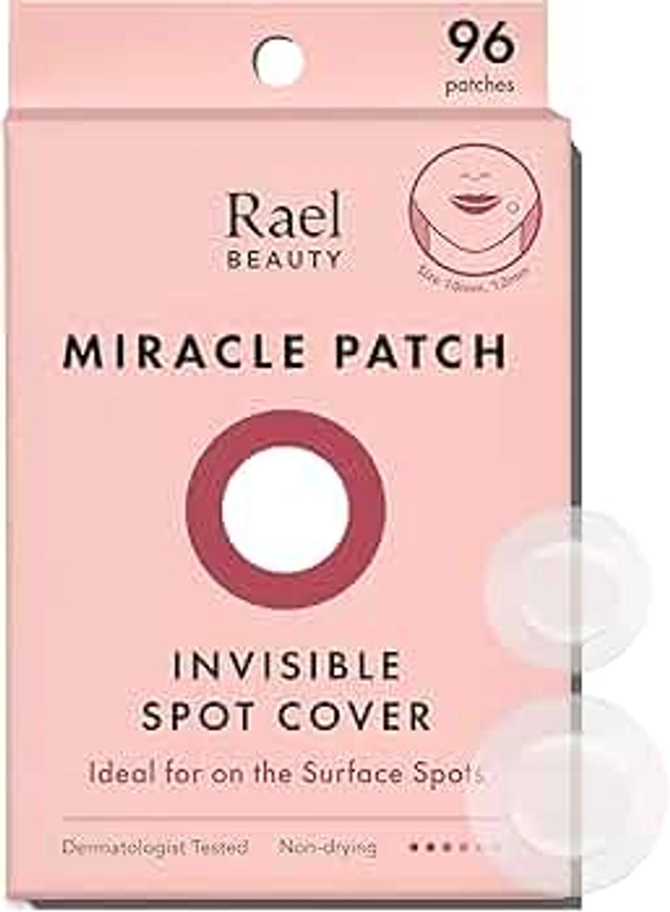 Rael Pimple Patches, Miracle Invisible Spot Cover - Hydrocolloid Acne Patch for Face, Blemishes, Zits Absorbing Patch, Breakouts Spot Treatment for Skin Care, Facial Sticker, 2 Sizes (96 Count)