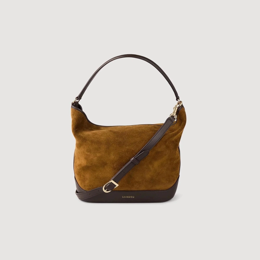 Suede and leather bucket bag TANGOSO | Sandro RE