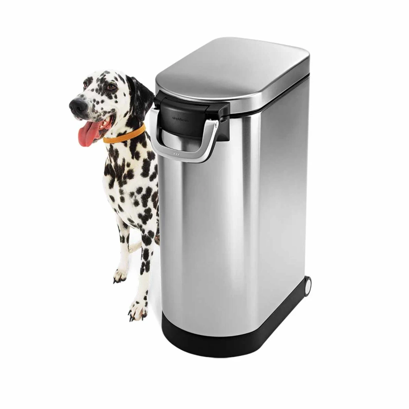 simplehuman medium stainless steel pet food can