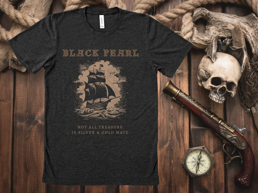 Black Pearl T-Shirt | Pirate Shirts for Theme Park Vacation | Pirate Ship Tee