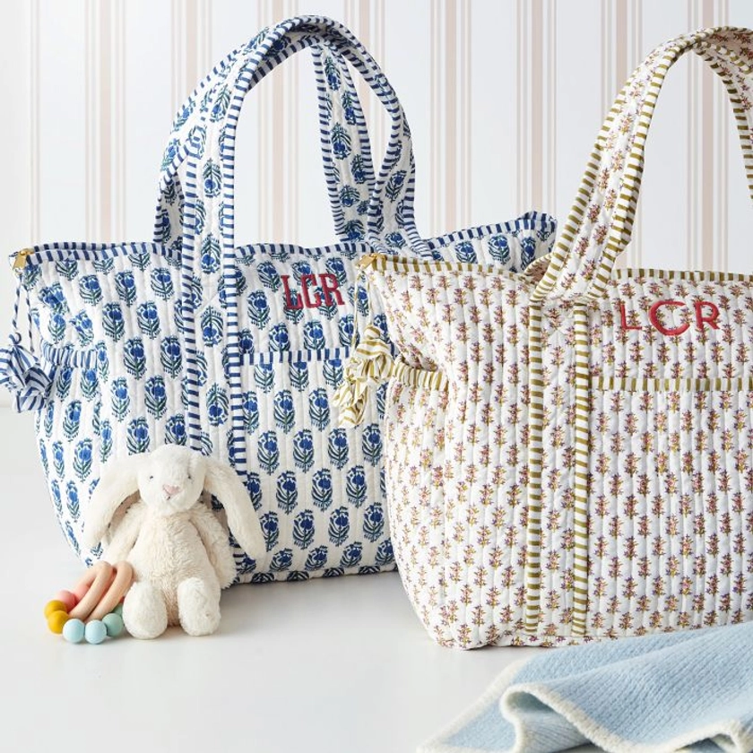 Block Print Diaper Bag | Mark and Graham