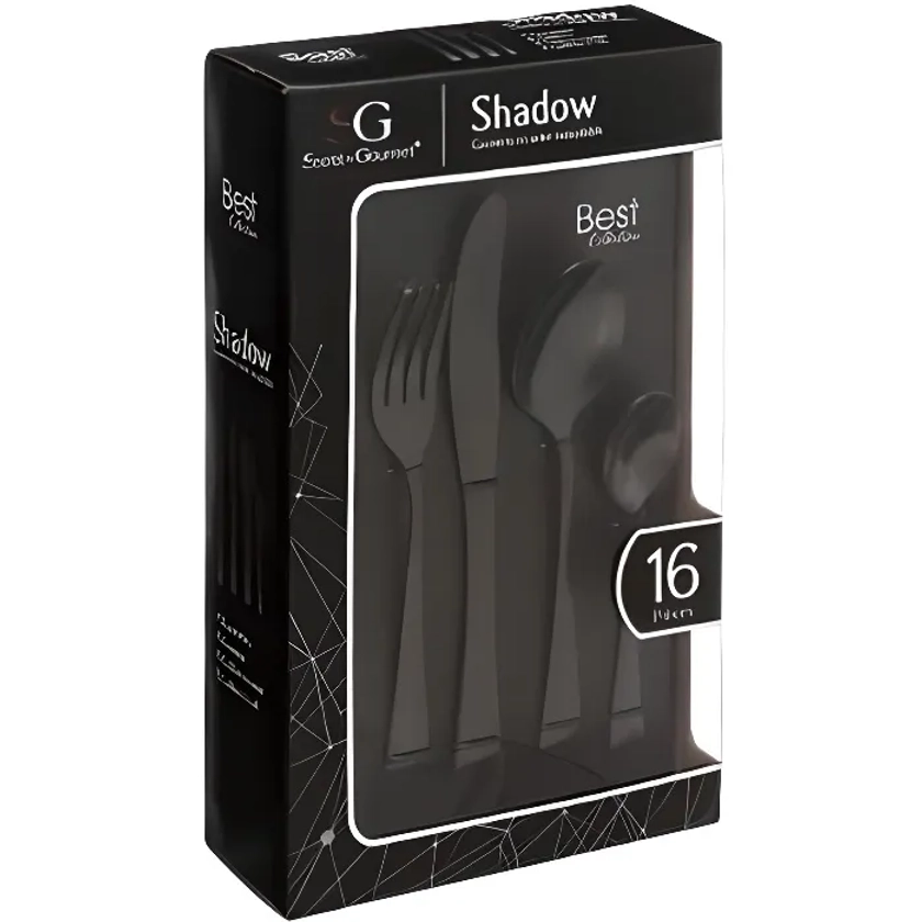 Ménagère SECRET DE GOURMET Shadow 16 pièces.