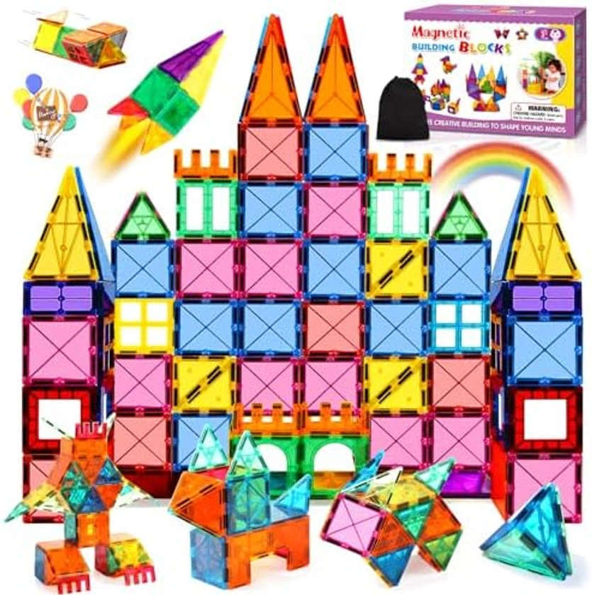 BARAKYEG Children's Magnetic Construction 56 Pieces Educational Games 3 Years Puzzle Magnetic Building Blocks for Children from 3 4 5 6 7 Year Old Girls Boys 3D Toys Games : Amazon.com.be: Toys