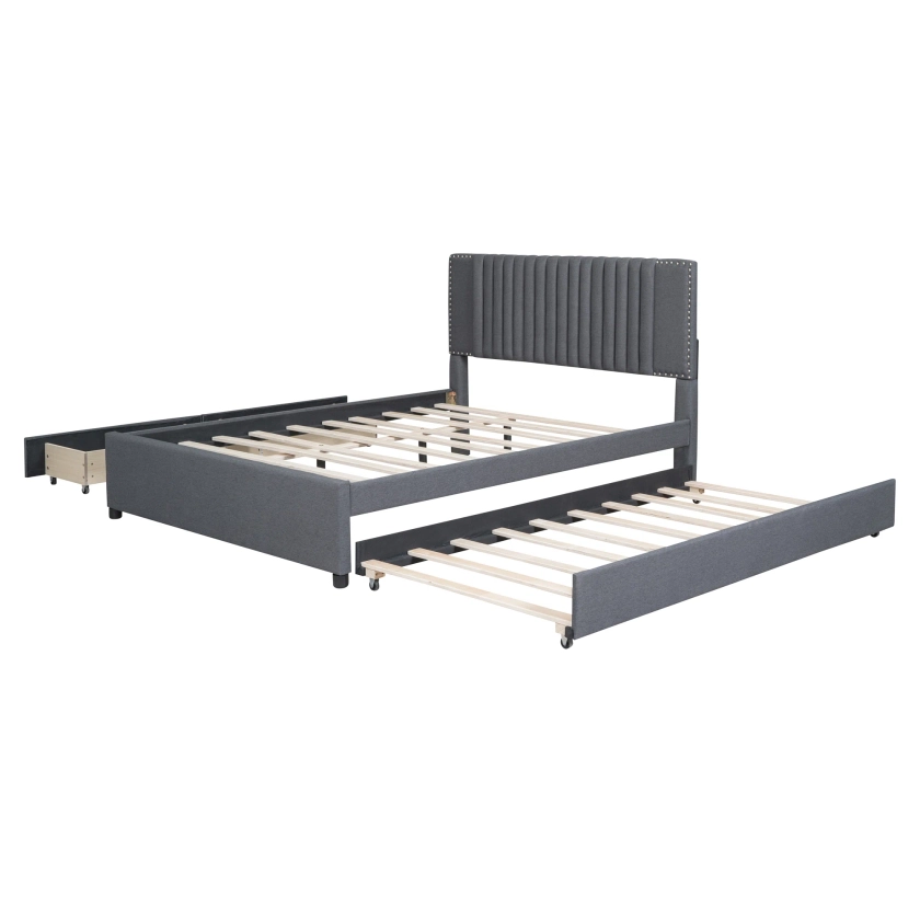 Layhew Upholstered Daybed with Trundle