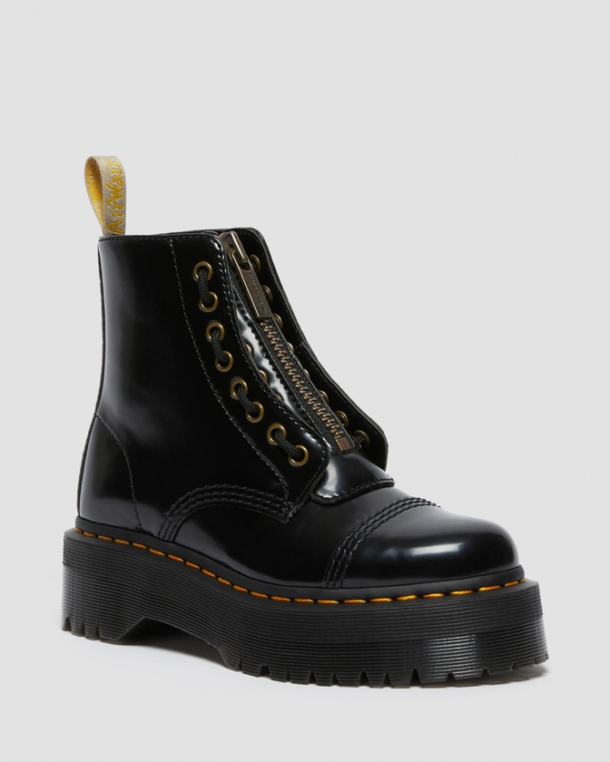 Sinclair Vegan Platform Boots in Black | Dr. Martens