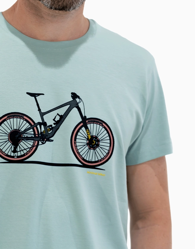Camiseta Ciclista Minimal Biker Menta - Minimal Shirts