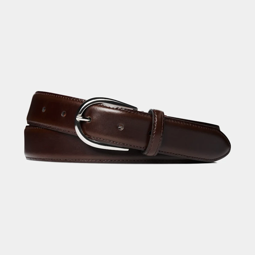 Ceinture marron foncé en Cuir de vache italien | SUITSUPPLY France