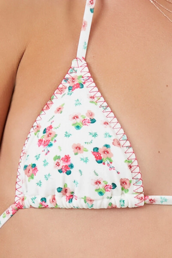 Floral Print Triangle Bikini Top | Forever 21
