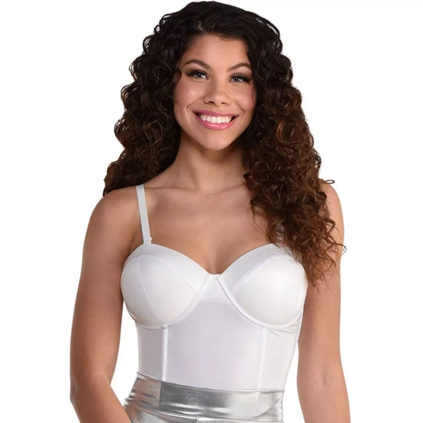 White Sleek Corset for Adults with Removable Straps