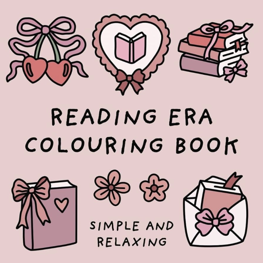 Reading Era Colouring Book (Simple and Relaxing Bold Designs for Adults & Children) (Simple and Relaxing Colouring Books) : Design Studio, Mary Hart, Hart, Mary: Amazon.co.uk: Books