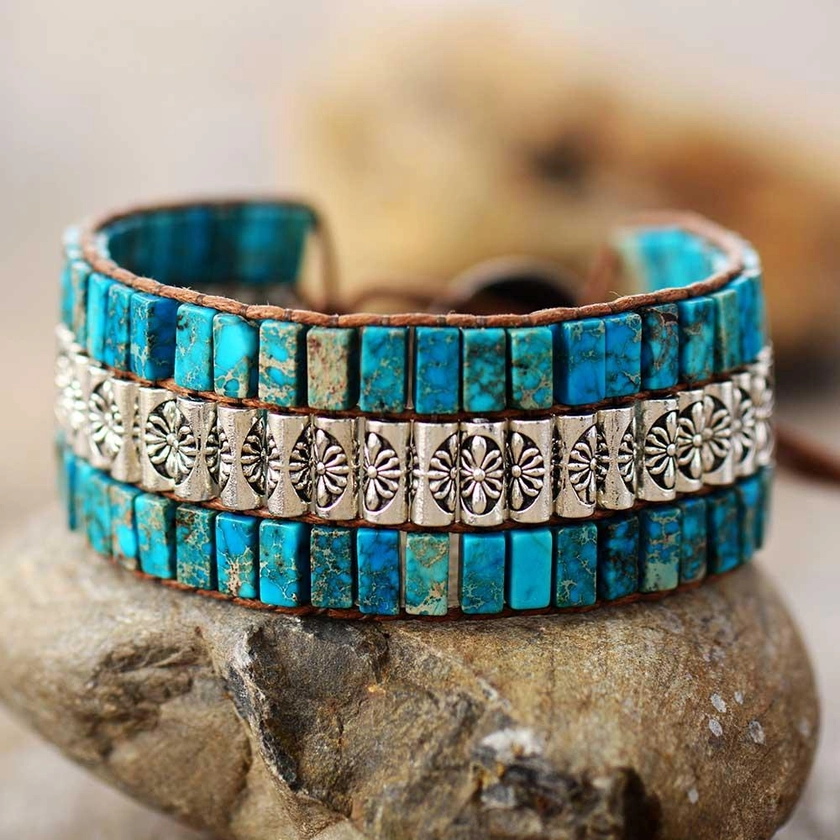 Lotus Boho Wrap Bracelet