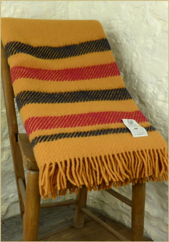 100% Authentic British Newmarket Throw in traditional colours