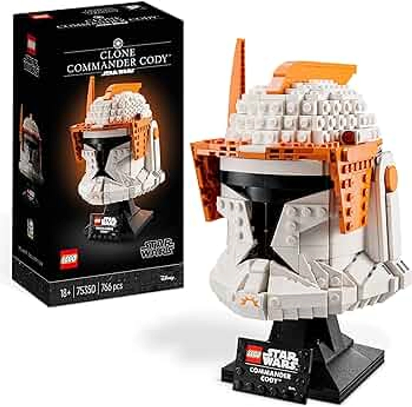 LEGO 75350 Star Wars Clone Commander Cody Helmet, Collectible Set, Christmas Treat for Adults, The Clone Wars Memorabilia Collection, Gift Idea for Men, Women, Him or Her, Decor Display Model