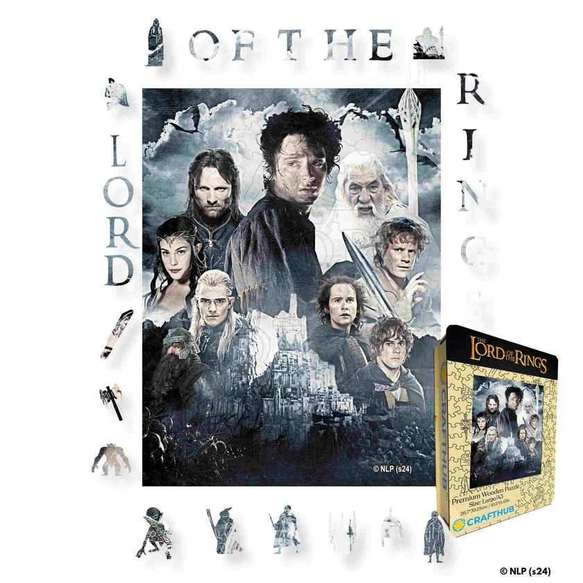 Heroes of Middle Earth - Wooden Jigsaw Puzzle