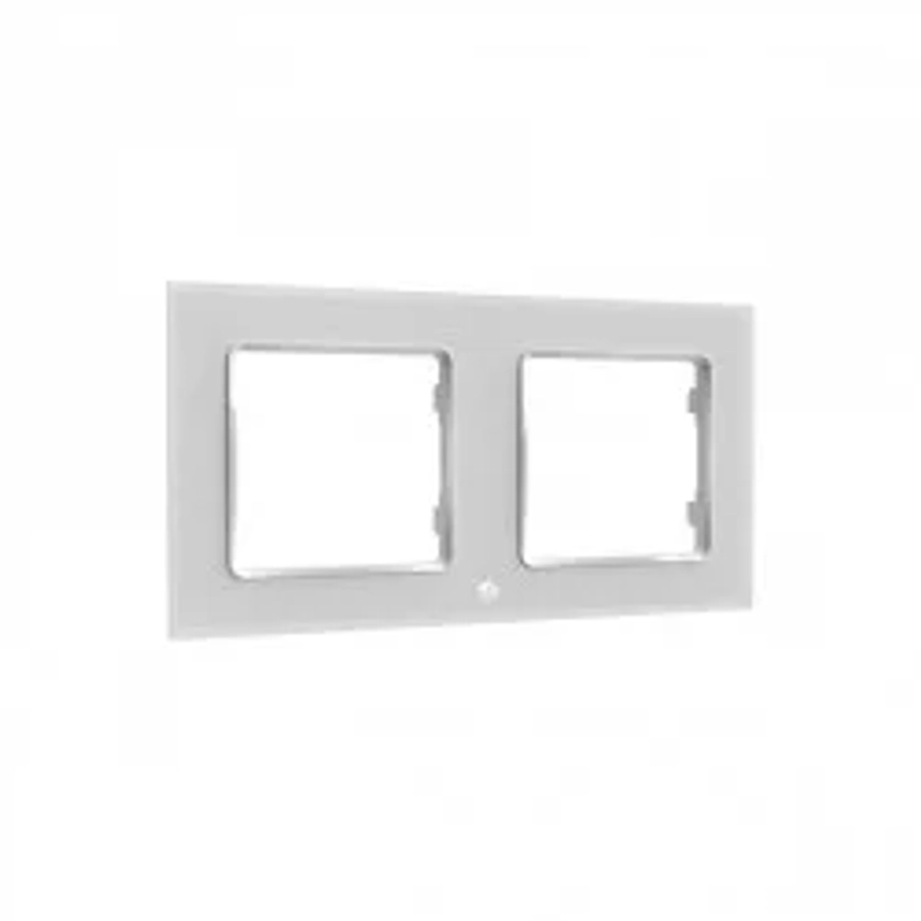 SHELLY - Plaque de finition double pour interrupteur Shelly WF2 (blanc)