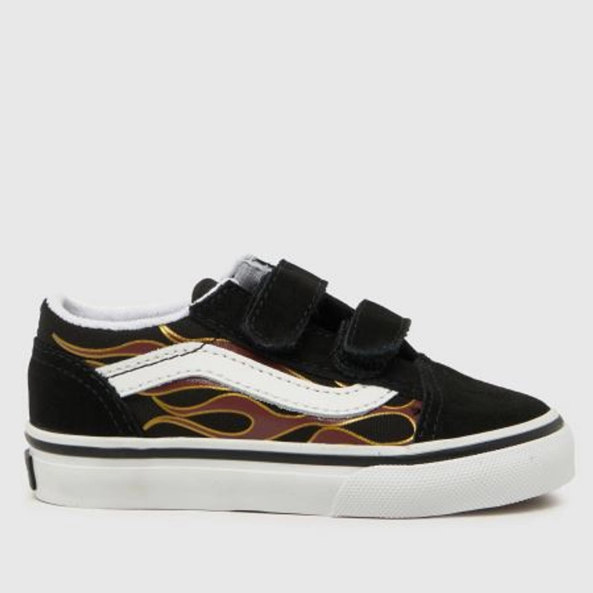 Kids Boys Toddler Black & White Vans Old Skool V Trainers | schuh