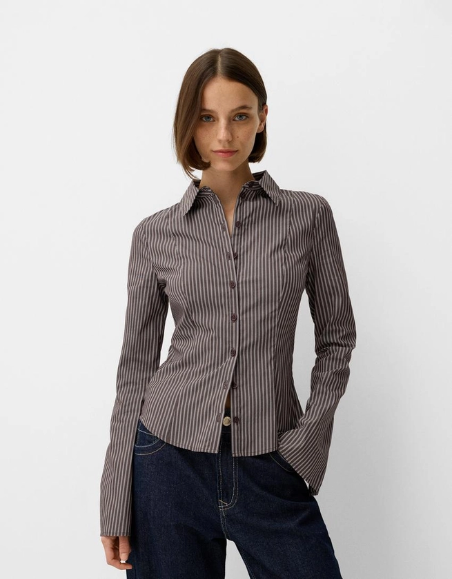 Fitted shirt with bell sleeves - Shirts and blouses - Women