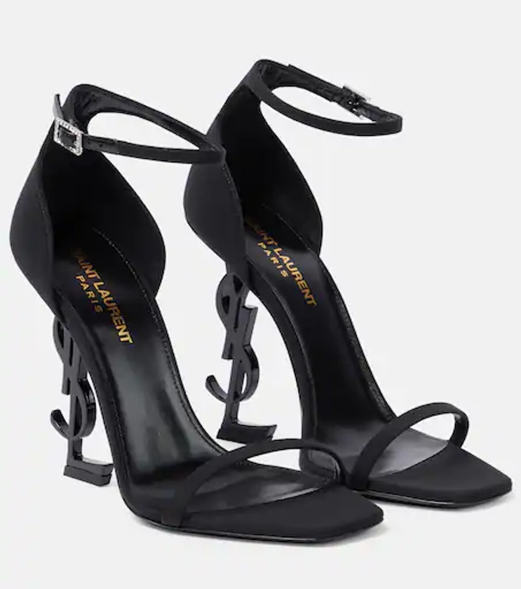 Opyum 110 silk satin sandals in black - Saint Laurent | Mytheresa