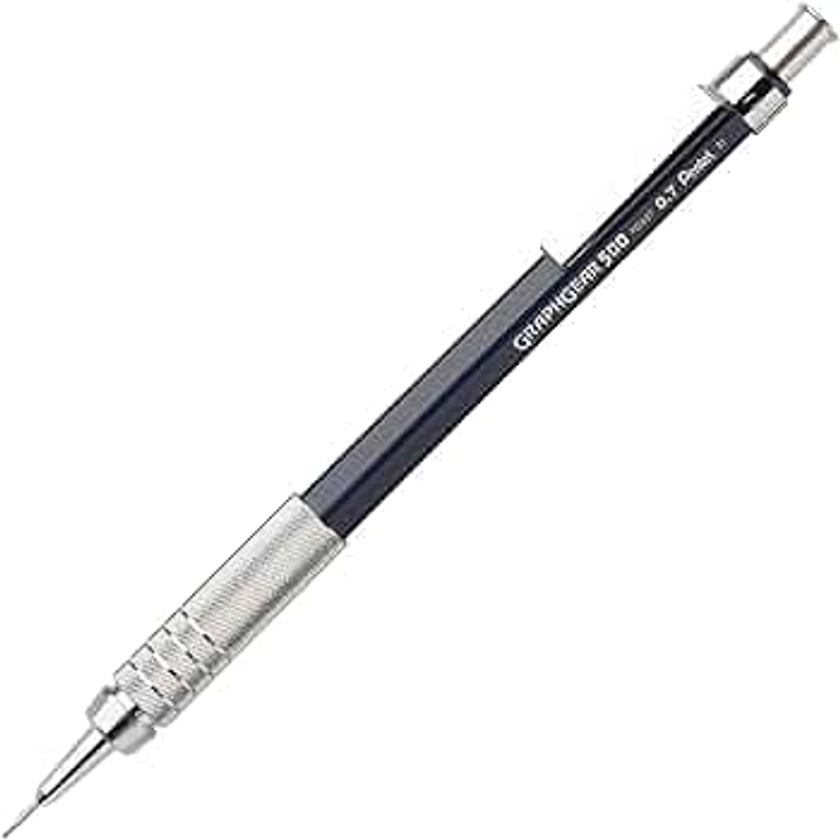 Pentel GraphGear 500 Mechanical Drafting Pencil, (0.7mm), Medium Line, Blue Barrel (PG527C)