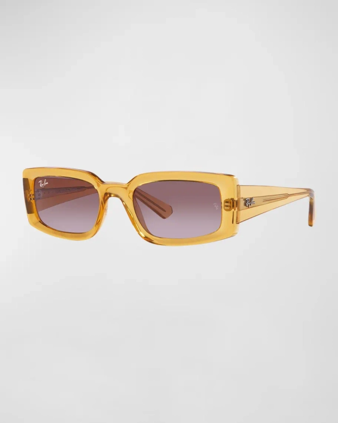 Ray-Ban Kiliane Gradient Plastic Rectangle Sunglasses
