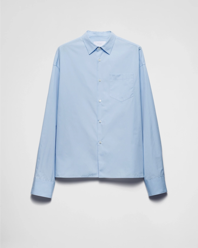 Chemise En Coton Bleu Ciel  | PRADA