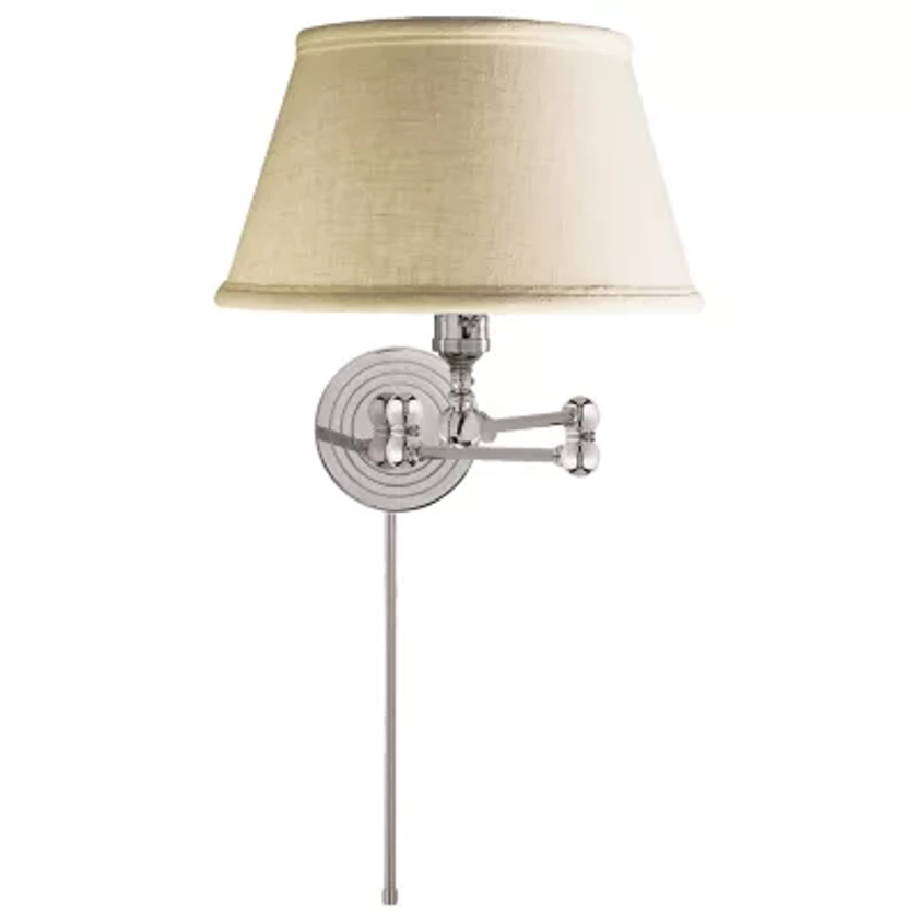 Boston Linen Swing Arm Sconce by Visual Comfort Signature at Lumens.com