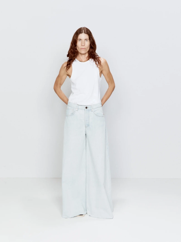 Loon organic-cotton flared jeans