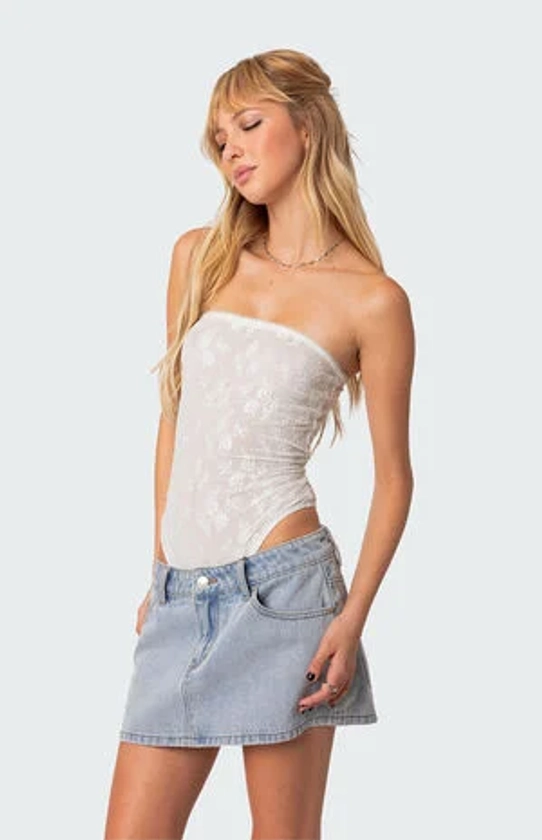 Edikted Alina Sheer Lace Bodysuit | PacSun