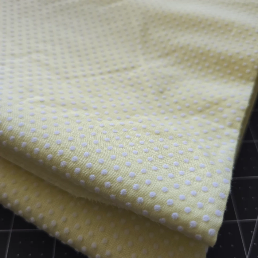 Vintage White Swiss Dot on Yellow Cotton Fabric - Etsy